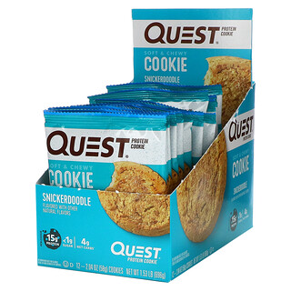 Quest Nutrition, 蛋白质饼干，Snickerdoodle，12 块，每块 2.04 盎司（58 克）