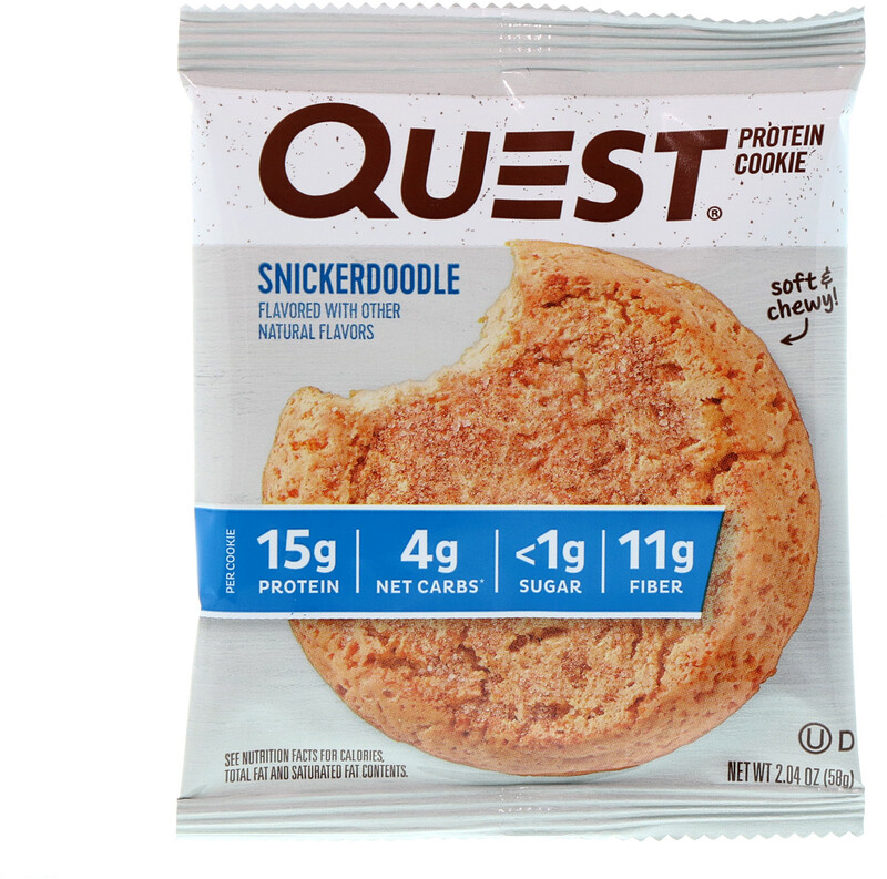 Quest Nutrition, Protein Cookie, Snickerdoodle, 12 Cookies, 2.04 oz (58