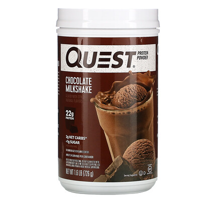 Quest Nutrition Protein Powder, Chocolate Milkshake, 1.6 lb (726 g)