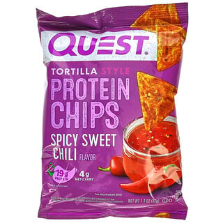 Quest Nutrition, 玉米餅蛋白質薯片，辛辣甜椒，8 袋，每袋 1.1 盎司（32 克）
