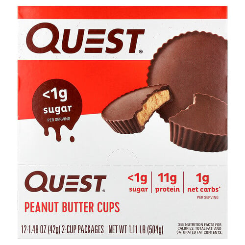 Quest Nutrition, Peanut Butter Cups, 12 Packages, 1.48 oz (42 g) Each