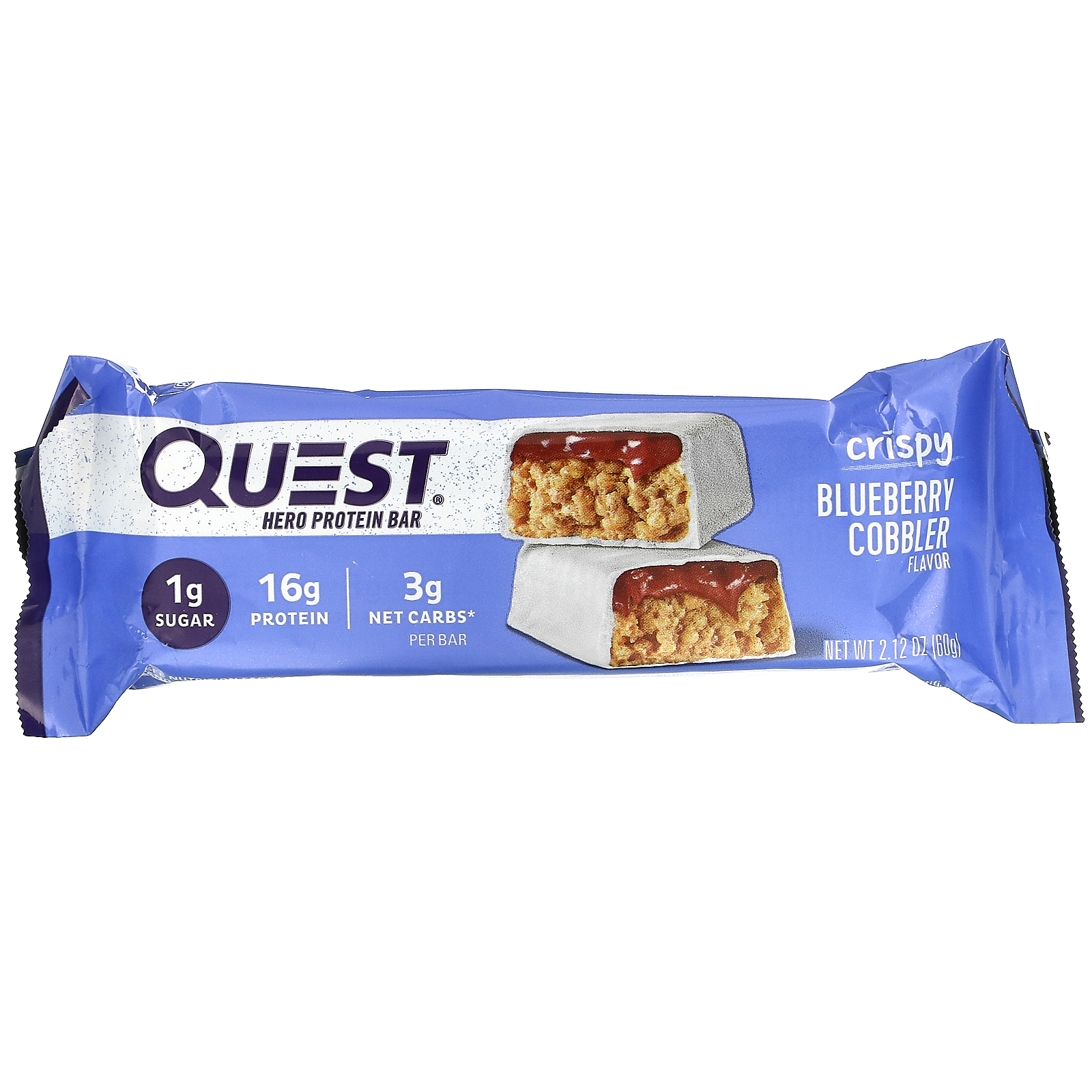 Quest Nutrition, Hero Protein Bar, Crispy Blueberry Cobbler, 12 Bars, 2 ...