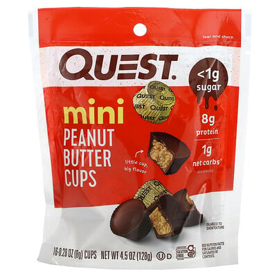 Quest Nutrition мини-печенье с арахисовой пастой, 16штук, 8г (0,28унции) каждое