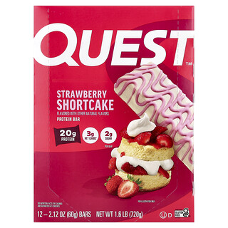 Quest Nutrition, Barrita proteica, Tarta de fresas, 12 barritas, 60 g (2,12 oz) cada una