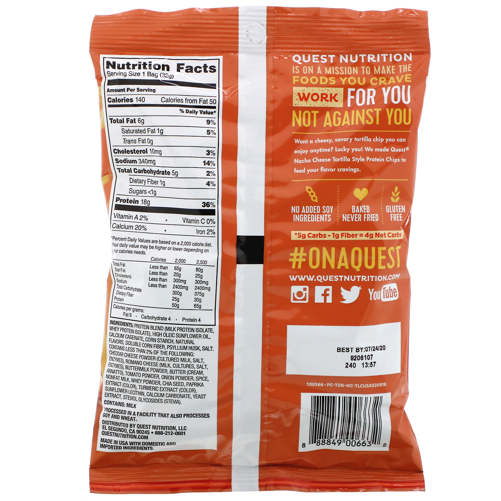 Quest Ranch Chips Nutrition Facts Bios Pics