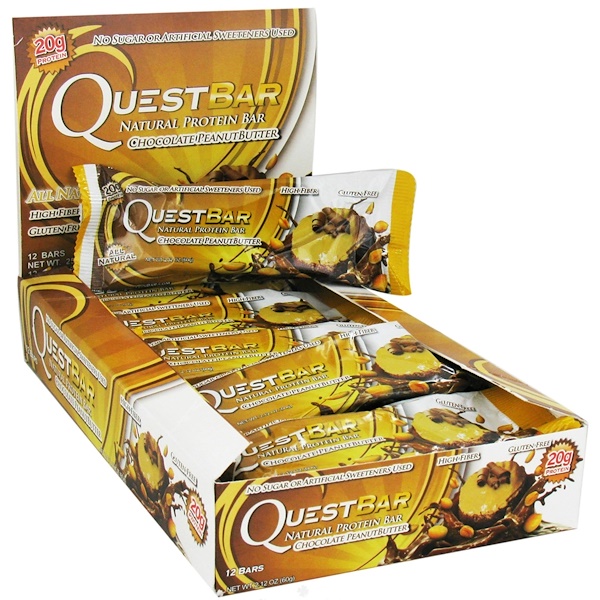 Quest Nutrition, Natural Protein Bar, Chocolate Peanut Butter, 12 Bars