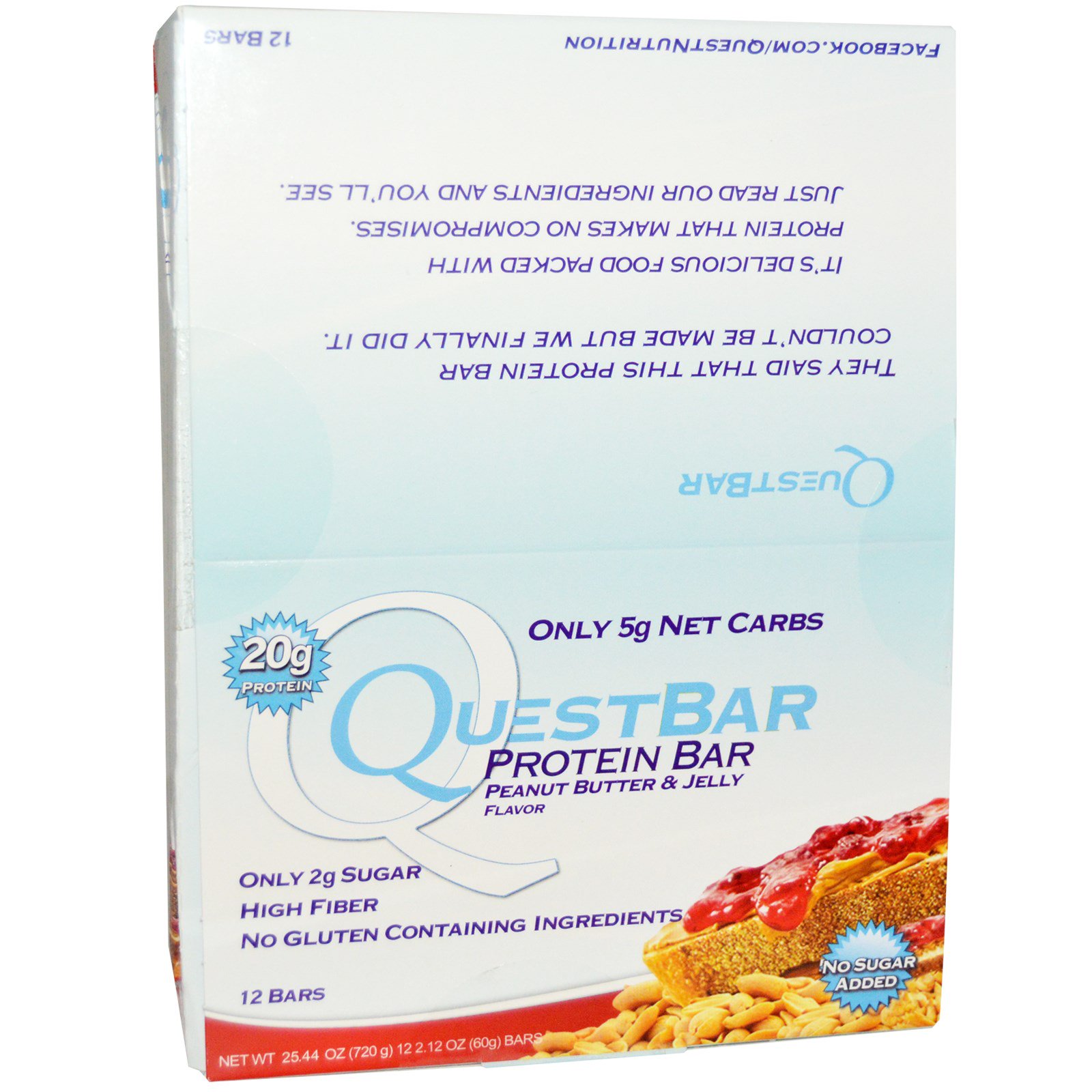 Quest Nutrition Protein Bar Peanut Butter And Jelly 12 Bars