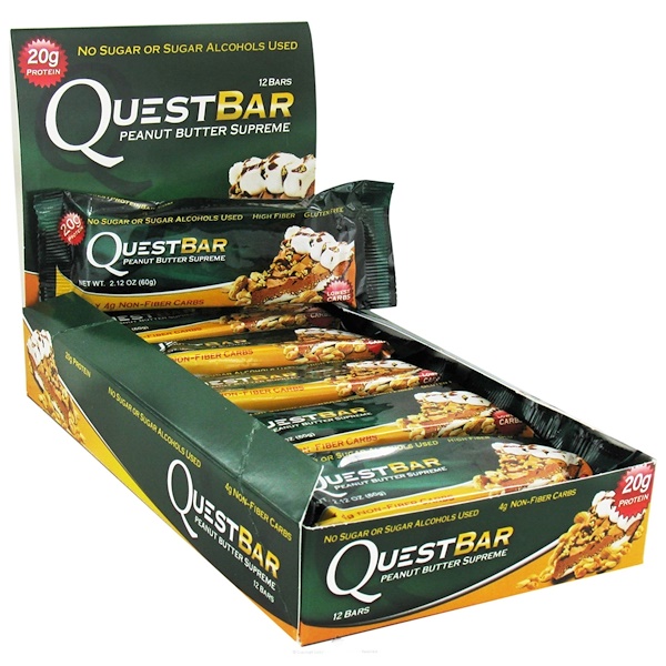 Quest Nutrition, Quest Protein Bar, Peanut Butter Supreme, 12 Bars, 2.12 oz (60 g) Each iHerb
