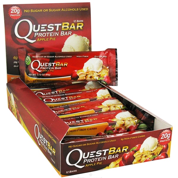 Quest Nutrition, Protein Bar, Apple Pie, 12 Bars, 2.12 oz (60 g) Each
