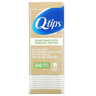Q-tips, 有机棉签，600 根棉签