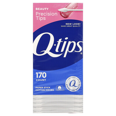 Product Image for Q-tips, Precision Tips Paper Stick Cotton Swabs, 170 Swabs