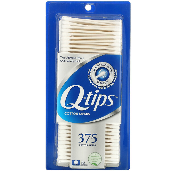 Q-tips‏, Original Cotton Swabs, 375 Cotton Swabs