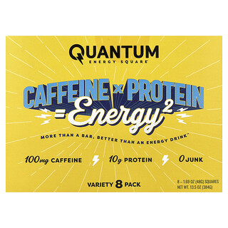 Quantum Energy Square, バラエティーアドベンチャー8パック、8枚、各48g（1.69オンス）