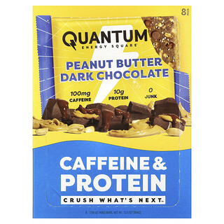 Quantum Energy Square, ピーナッツバター ダークチョコレート、8個、各48g（1.69オンス）