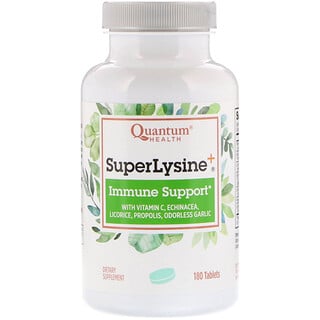 Quantum Health, Súper lisina+, apoyo inmunológico, 180 tabletas