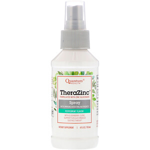 Отзывы о Кванту Хелс, TheraZinc Spray with Immune Boosting Nutrients, Peppermint Flavor, 4 fl oz (118 ml)