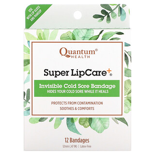 Quantum Health, Super LipCare+, insigne invizibile pentru herpes rece, 12 bandaje