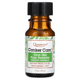 Quantum Health, Canker Care+, Ağız İçi Jel Ağrı Kesici, 0,33 fl oz (9,7 ml)