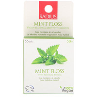 Mint Floss, Vegan Natural Mint with Xylitol, 55 yds (50 m) - изображение