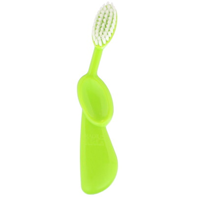 RADIUS Kids Brush, зубная щетка для детей от 6 лет, сверхмягкая, для правшей, лаймово-зеленая, 1 шт.