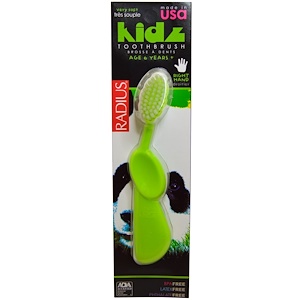 Отзывы о Радиус, Kidz Toothbrush, Very Soft, 6yrs+. Right Hand, Green, 1 Toothbrush