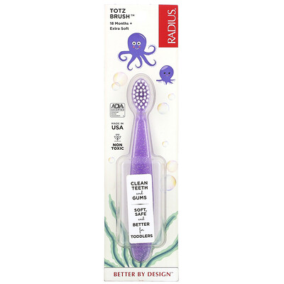 RADIUS Totz Toothbrush 18+ Months Extra Soft Purple Sparkle 1 Toothbrush