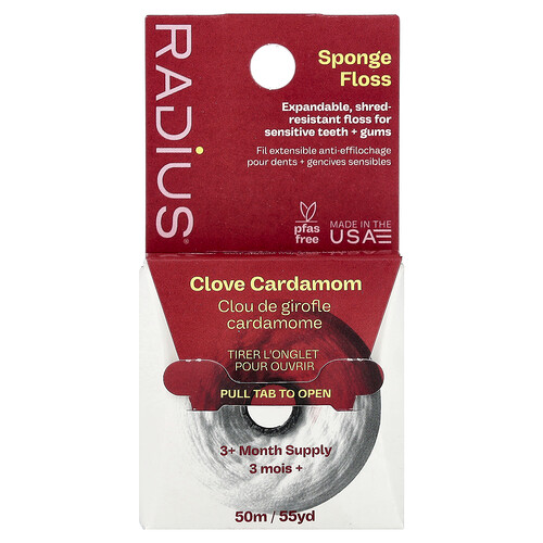 Radius Sponge Floss, Clove Cardamom, 55 yds (50 m)