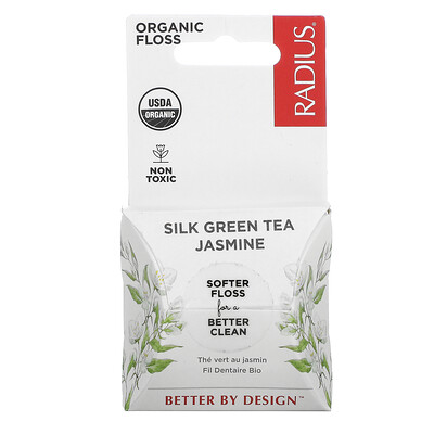 RADIUS Organic Floss, Silk Green Tea Jasmine, 33 yds