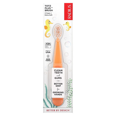 RADIUS Totz Plus Brush 3 Years+ Extra Soft Peach 1 Toothbrush