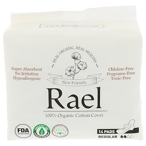Отзывы о Rael, Organic Ultra Thin Pads, Regular, 14 Pads