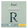 Rael, Organic Cotton Cover Pads, Regular, 14 Count