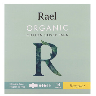 Rael, Прокладки из органического хлопка, обычного размера, 14 шт.