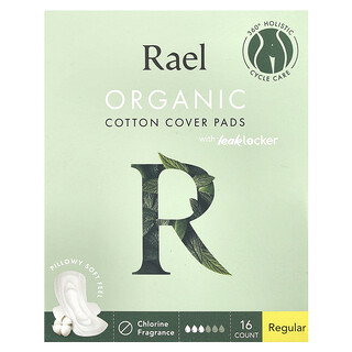 Rael, Almohadillas protectoras de algodón orgánico, Regular, 14 unidades
