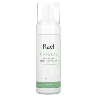 Rael, Натуральное пенящееся средство для женской гигиены, для чувствительной кожи, без отдушек, 150 мл (5 жидк. Унций)