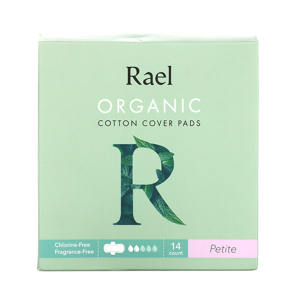 Rael, Organic Cotton Cover Pads, Petite, 14 Pads
