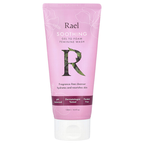 Rael, Gel To Foam Feminine Wash, verzachtend, parfumvrij, 130 ml