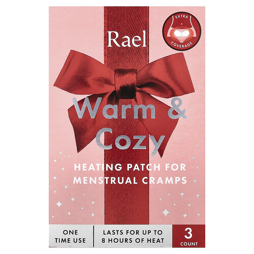 Rael Warm & Cozy, Heating Patch For Menstrual Cramps, 3 Patches