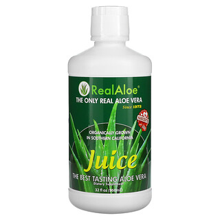 Real Aloe, アロエベラジュース, 32液量オンス（960 ml）