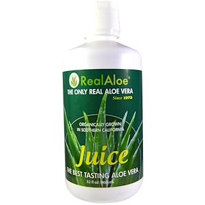 Real Aloe Inc., Сок алоэ вера, 32 жидкие унции (960 мл)