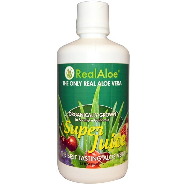 Real Aloe Inc., Супер сок Алоэ Вера, 32 жидких унций (960 мл)