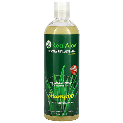 Real Aloe шампунь для всех типов волос, 473 мл (16 жидк. унций)