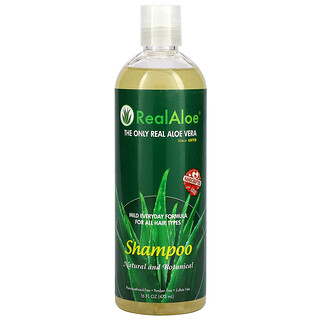 Real Aloe, Champú de aloe vera con aceite de argán y beta glucano, 16 fl. Oz (473 ml)
