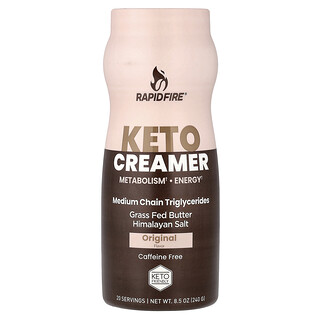 RAPIDFIRE, Keto Creamer, oryginalna, bez kofeiny, 240 g