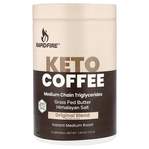 Rapidfire Keto Coffee, Original Blend, Instant, Medium Roast, 7.93 oz (225 g)
