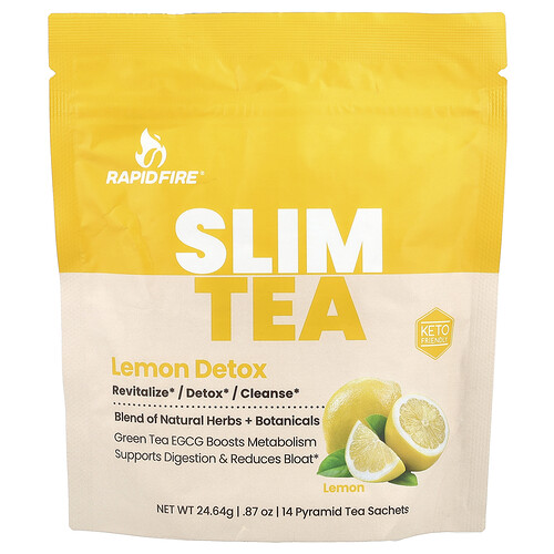 RAPIDFIRE, Slim Tea, Citron, 14 pyramide-tebreve, 24,64 g