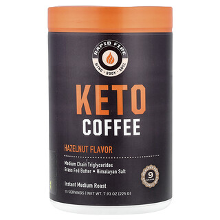 RAPIDFIRE, Cafea Keto, alune, instant, prăjire medie, 7,93 oz (225 g)
