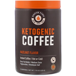 Отзывы о RAPIDFIRE, Ketogenic Coffee, Hazelnut Flavor, 7.93 oz (225 g)