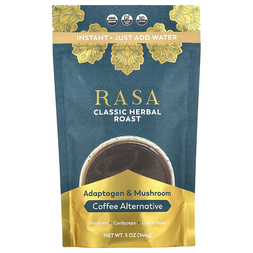 Rasa Adaptogen & Mushroom Coffee Alternative, Instant, Classic Herbal Roast, 5 oz (144 g)