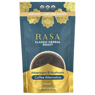 Rasa, Alternative au café adaptogène et aux champignons, Instantané, Torréfaction classique, 144 g