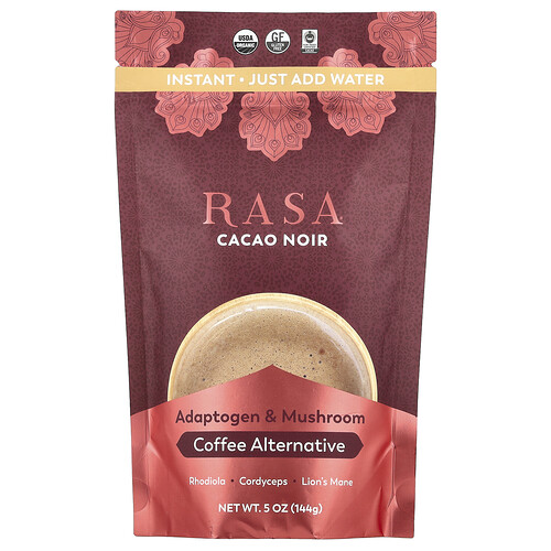 Rasa Adaptogen & Mushroom Coffee Alternative, Instant, Cacao Noir, 5 oz (144 g)